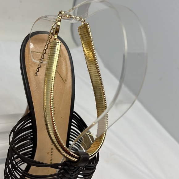 Giuseppe Zanotti Sz 40 / US 9 Brown Gold Dark Pissi Strappy Cage Heel Sandals - Picture 10 of 14